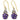 A pair of modern, silver & silver gilt, amethyst & diamond set cluster drop earrings