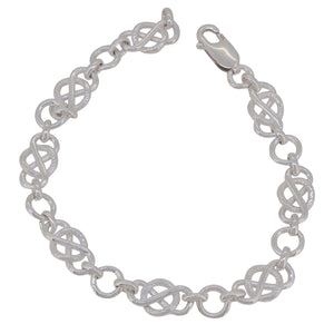 A modern, silver, Celtic link bracelet