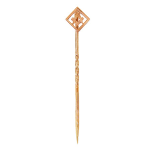 An early 20th century, 9ct yellow gold, Masonic stick pin