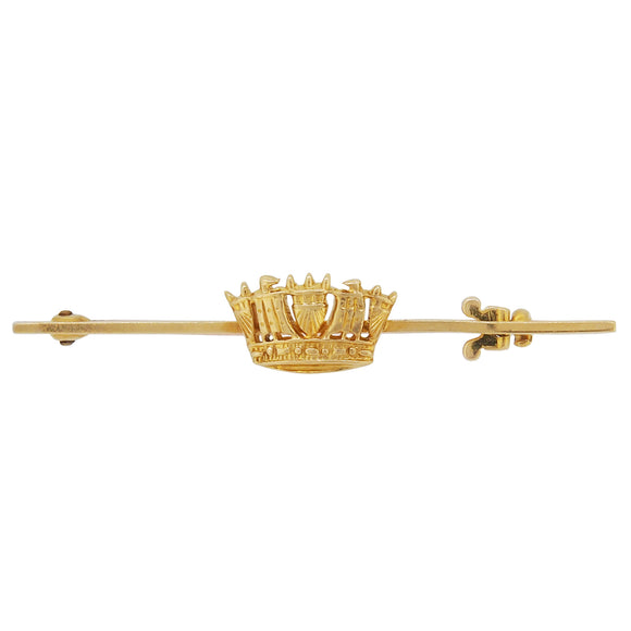 An early 20th century, 15ct yellow gold, Women's Royal Naval Service (WRNS/Wrens) bar brooch