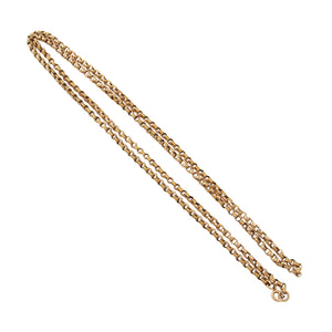 A Victorian, 9ct yellow gold, fancy belcher link chain