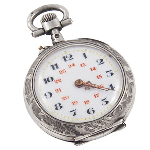 An early 20th century, silver fob watch