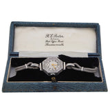 An early 20th century, platinum & 9ct white gold, diamond set cocktail wristlet watch & fitted case