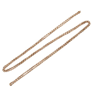 A Victorian, 9ct yellow gold, long guard chain