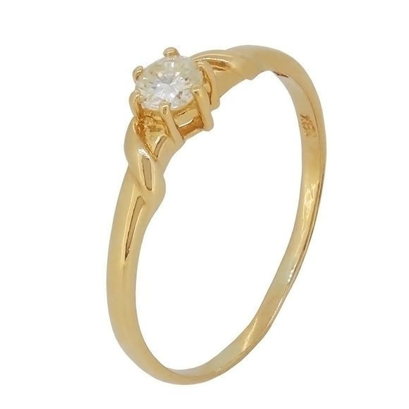 A mid 20th century, 18ct, diamond set, single stone, solitaire ring