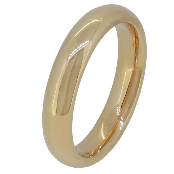 A modern, 9ct yellow gold, court wedding ring