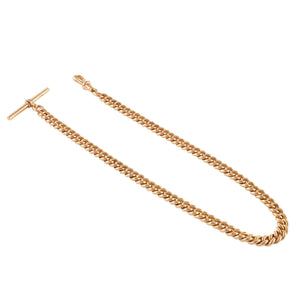 An early 20th century, 9ct yellow gold Albert chain