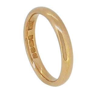 An early 20th century, 22ct yellow gold wedding ring