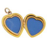 A mid-20th century, 9ct yellow gold, heart shaped locket