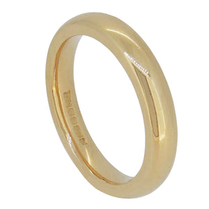 A modern, 18ct yellow gold, court wedding ring.