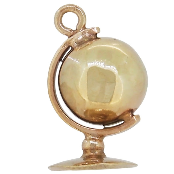 A modern, 9ct yellow gold globe charm