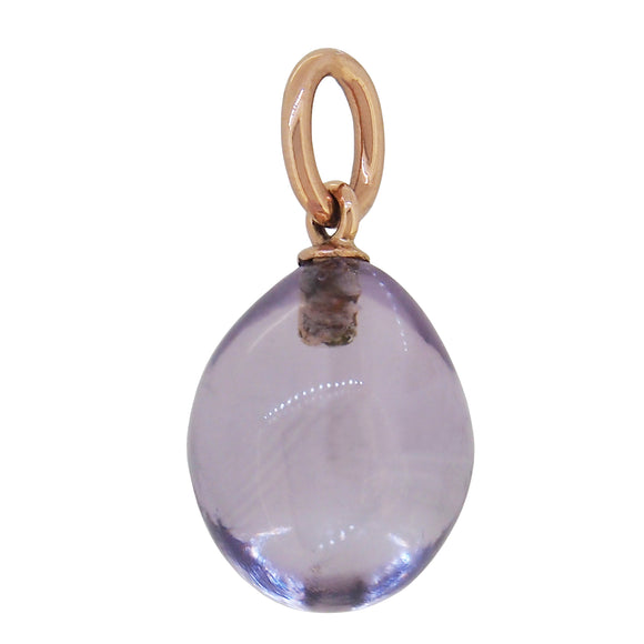 An early 20th century, 9ct rose gold, amethyst set pendant