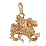 A mid-20th century, 9ct yellow gold, dragon charm