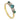 A Victorian, 18ct yellow gold, emerald & diamond set, five stone half hoop ring.