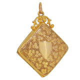 An Edwardian, 9ct yellow gold, square locket