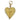 A modern, 9ct yellow gold, yellow glass set heart shaped pendant.