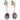 A pair of modern, 9ct yellow gold, amethyst set drop earrings.