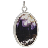 A modern, silver, Blue John set pendant.