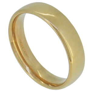 A modern, 18ct yellow gold, court wedding ring.