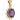 A modern, 9ct yellow gold, amethyst set pendant.