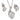 A pair of modern, 9ct white gold, pearl set stud earrings & pearl set pendant &amp; chain.