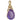A modern, 14ct yellow gold, pear cut amethyst &amp; diamond set pendant.
