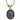 A modern, 9ct yellow gold, black cultured freshwater pearl set pendant &amp; chain.