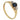A modern, 18ct yellow gold, sapphire & diamond set three stone ring.