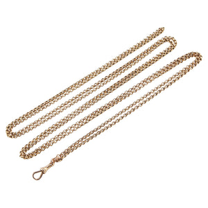 A 9ct yellow gold, belcher link chain