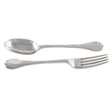 An Edwardian, silver fork & spoon