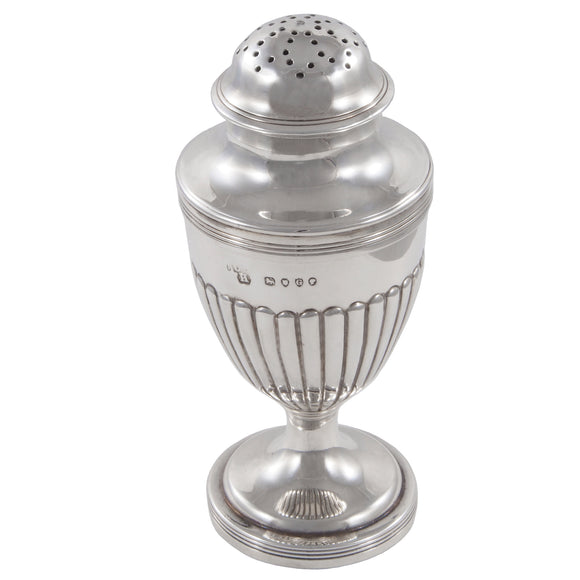 A Victorian, silver pepper pot