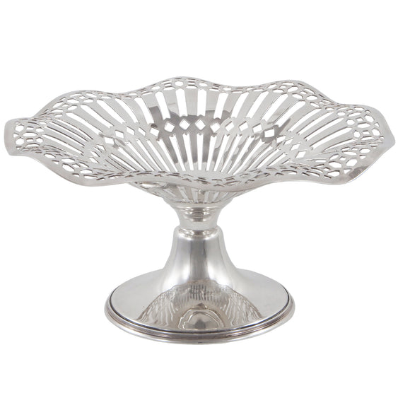 A mid-20th century, silver, pierced Tazza dish