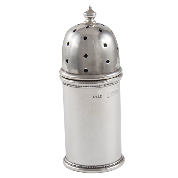 An early 20th century, silver, plain pepper pot