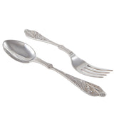 A modern, silver, child's fork & spoon