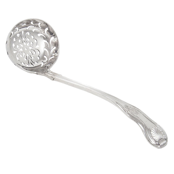 A Victorian, silver sifter spoon
