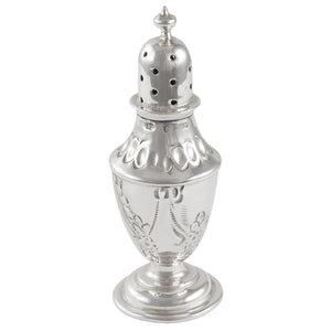 A Victorian, silver pepper pot
