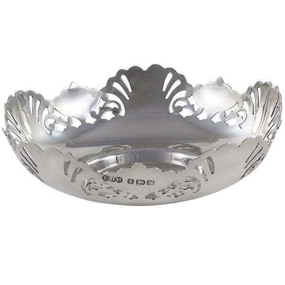 An early 20th century, silver, circular bon bon dish