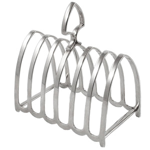 An early 20th century, silver, six slice toast rack