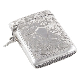 An Edwardian, silver vesta case