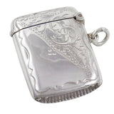 An early 20th century, silver vesta case