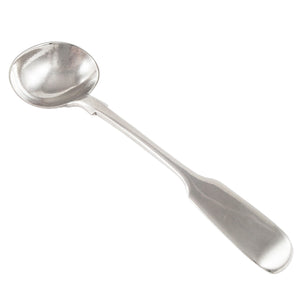 A Georgian, silver, Fiddle Pattern salt spoon