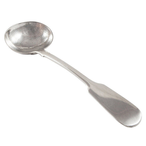 A Victorian, silver, Fiddle Pattern salt spoon