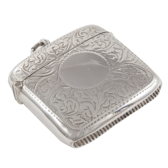 An Edwardian, silver vesta case