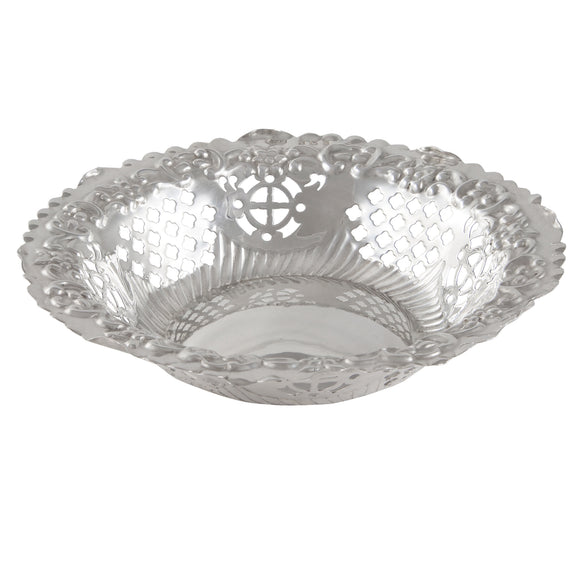 An Edwardian, silver, circular, pierced sweet dish