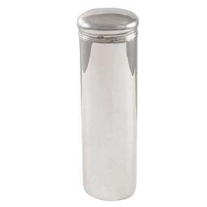 An Edwardian, silver canister & lid
