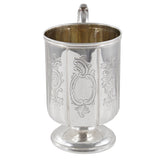 A Victorian, silver, child's engraved mug.