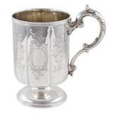 A Victorian, silver, child's engraved mug.