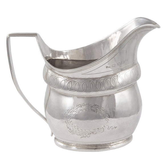 A Georgian, silver cream jug