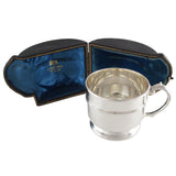 A Victorian, silver, child's cup & fitted case