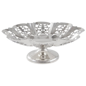 A mid-20th century, silver, circular, pierced tazza dish.